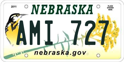 NE license plate AMI727