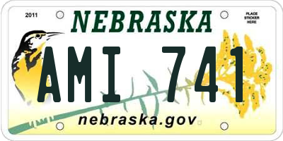 NE license plate AMI741