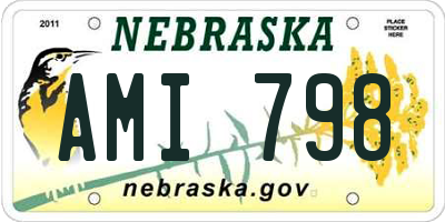 NE license plate AMI798