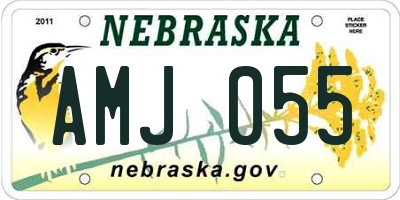 NE license plate AMJ055