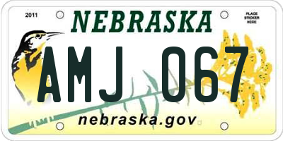NE license plate AMJ067