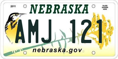 NE license plate AMJ121