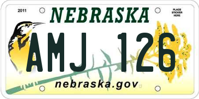 NE license plate AMJ126