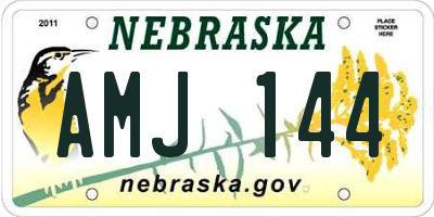 NE license plate AMJ144