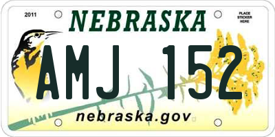 NE license plate AMJ152