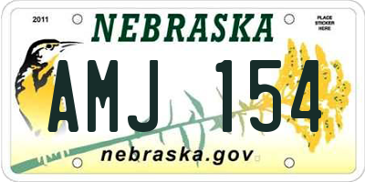 NE license plate AMJ154