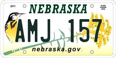 NE license plate AMJ157