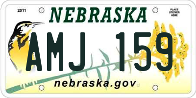 NE license plate AMJ159