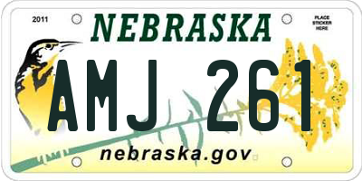 NE license plate AMJ261