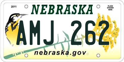 NE license plate AMJ262