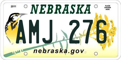 NE license plate AMJ276