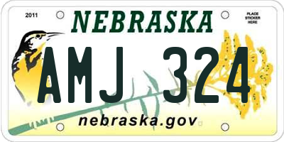 NE license plate AMJ324