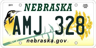 NE license plate AMJ328