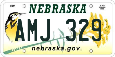 NE license plate AMJ329