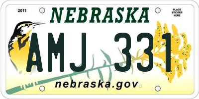 NE license plate AMJ331