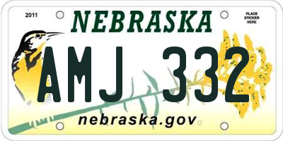 NE license plate AMJ332