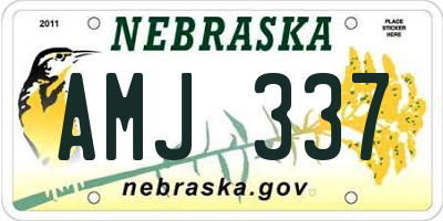 NE license plate AMJ337