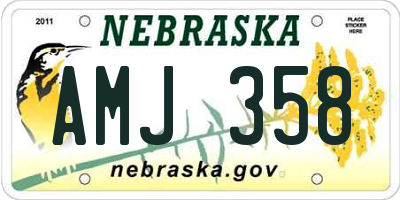 NE license plate AMJ358