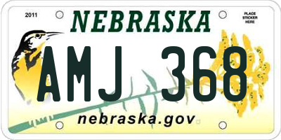 NE license plate AMJ368