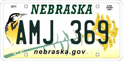 NE license plate AMJ369