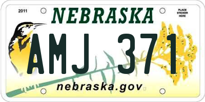 NE license plate AMJ371