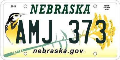 NE license plate AMJ373