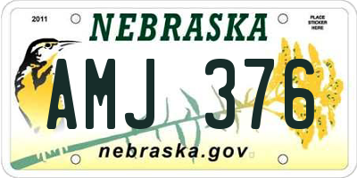 NE license plate AMJ376