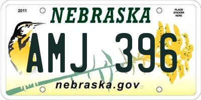 NE license plate AMJ396