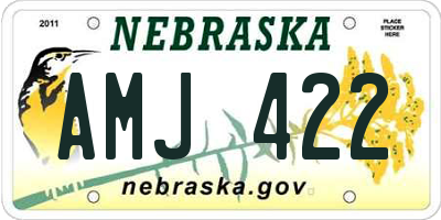 NE license plate AMJ422