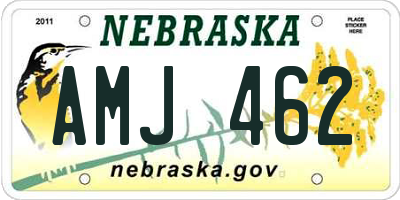 NE license plate AMJ462