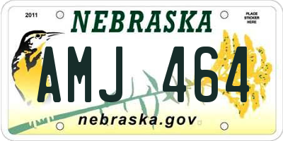 NE license plate AMJ464