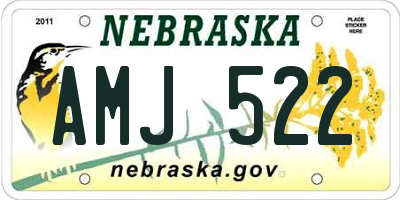 NE license plate AMJ522