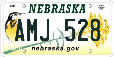 NE license plate AMJ528