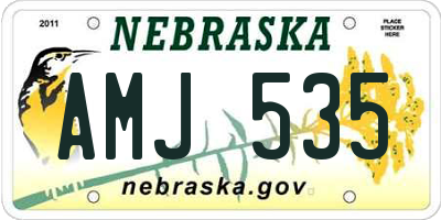 NE license plate AMJ535