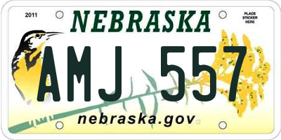 NE license plate AMJ557