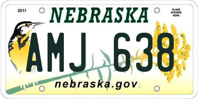 NE license plate AMJ638