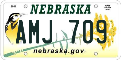 NE license plate AMJ709