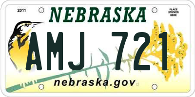 NE license plate AMJ721