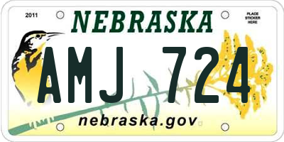 NE license plate AMJ724