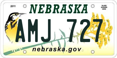 NE license plate AMJ727