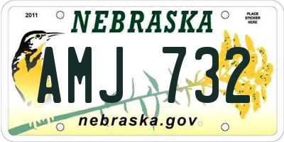 NE license plate AMJ732
