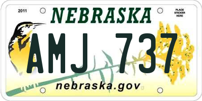 NE license plate AMJ737