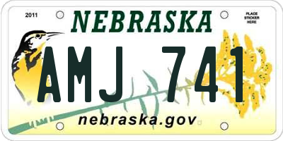 NE license plate AMJ741