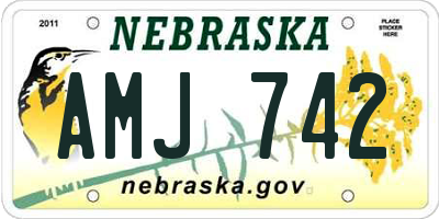 NE license plate AMJ742
