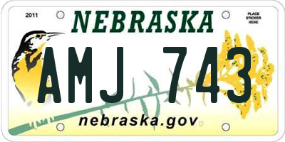 NE license plate AMJ743