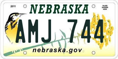 NE license plate AMJ744