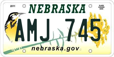 NE license plate AMJ745