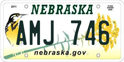 NE license plate AMJ746