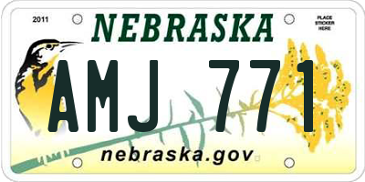NE license plate AMJ771