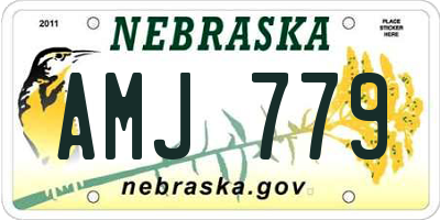 NE license plate AMJ779